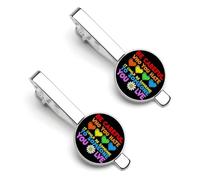 Fai attenzione a chi odi, potrebbe essere ciò che ami. 7 fermacravatte per uomo, fermacravatta rotondi in argento, set di 2 fermacravatte per matrimonio, anniversario, laurea aziendale.