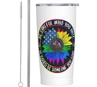 Fai attenzione a chi odi, potrebbe essere qualcuno che ami Bicchiere da caffè Lgbt in acciaio inossidabile con isolamento sottovuoto Tazze da caffè da 20 once Tazza da viaggio Tazza da acqua