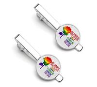 Fai attenzione a chi odi, potrebbe essere quello che ami. 6 fermacravatte per uomo, fermacravatta rotondi in argento, set di 2 fermacravatte per matrimonio, anniversario, laurea aziendale.