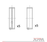 Fai Autoparts BM1130-STD Cuscinetto Albero Motore per Mazda 3 Bm Bn CX-5 Ke Kf 6