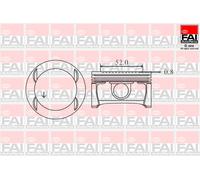 FAI AutoParts Pistoni Adatti Per Opel Suzuki Corsa D S07 1.0 F08 F68 H00
