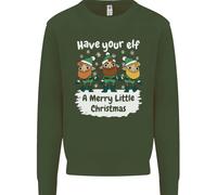 Fai Avere Al Tuo Elfo Un Felice Piccolo Natale Felpa Per Bambini