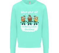 Fai Avere Al Tuo Elfo Un Felice Piccolo Natale Felpa Per Bambini