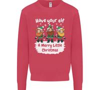 Fai Avere Al Tuo Elfo Un Felice Piccolo Natale Felpa Per Bambini