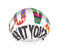 Fai ciò che ami Riutilizzabile Impermeabile Lavabile Regolabile Adatto a donne Tutte le lunghezze di capelli Cuffia da a