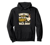 Fai clic su Walk Away Chicken Keeper Humor Felpa con Cappuccio
