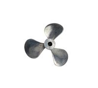 Fai da te ad alta precisione in lega di zinco a tre lame, 1 elica sinistra per modellini di navi - varie dimensioni, foro 3/4 mm (diametro 38 fori 4)