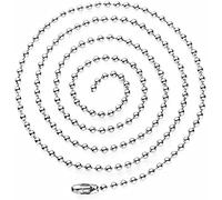 Fai da Te Catena a Sfera in Acciaio Inossidabile Placcatura Collana a Catena a Sfera 3Mm Perle Collana di Perle Regolabile in Metallo con Estensione a Catena con Spina Abbinata Fondamenti di Gioielli