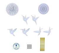 Fai Da Te Colibrì Carillon Stampo Epossidico Pendente Appeso A Parete Tenda Carillon Superficie A Specchio In Silicone Da Appendere Alla Parete