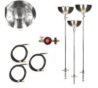 Fai da Te Completo 3pk 32 " Alto Portatile Propano Tiki Torce ; Torch24BCK-3PK