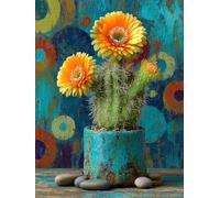 Fai Da Te Dipingere con i Numeri Adulti Color, Flower Paint by Numbers con Pennelli e Vernice Acrilica, Disegni da Colorare per Adulti, Regalo Hobby Creativi, Primavera Decorazioni Home 30x40cm 7-2258