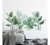 Fai da te foglie di piante verdi adesivi murali decalcomanie decorative