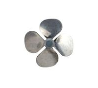 Fai da te in lega di zinco ad alta precisione quattro lame, 1 elica sinistra per modellini di navi - Diametro 50/55/60mm, foro 4mm (diametro 55)