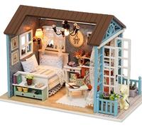 Fai Da Te in Legno Dollhouse Handcraft Miniatura Kit-Camera Da Letto Modello E M