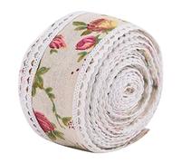 FAI DA TE In Pizzo Paeonia Fiore Tela Nastro Rotolo Iuta Cintura Cinturino In Pizzo Decorazione 5m