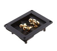 Fai da Te Morsetto a Scatola Quadrata a 4 Vie per Subwoofer Altoparlante Casse Acustico Terminal