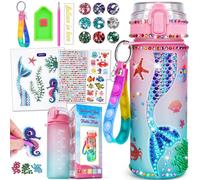 Fai da te per bambine 5 6 7 8 9 10 anni: regalo per ragazze 4 - 12 anni, per bambini, fai da te, bottiglia d'acqua, giocattolo a forma di sirena, da 6 - 8 - 10 anni, borraccia personalizzata, set