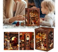 Fai da te, piccola casa, libreria, micro padiglione luminoso, puzzle 3D in J5H6
