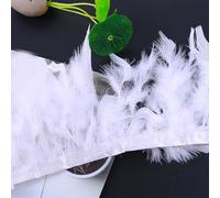 Fai da te piuma di tacchino borsa panno bordo auto ciondolo fatto a mano performance costume decorazione 1 m azzurro [bianco]