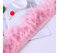 Fai da te piuma di tacchino borsa panno bordo auto ciondolo fatto a mano performance costume decorazione 1 m azzurro [polvere di pasta di fagioli n. 7]