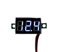 FAI DA TE Rosso Blu Digitale LED Mini Display Modulo DC 2.5V-32V Voltmetro Tester di Tensione Pannello Metri Calibro(Blue)