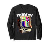 Fai esplodere la Tua TV (Dichiarazione Anti Propaganda & Grafica Tubo) Maglia a Manica