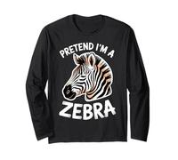 Fai Finta Che Una Zebra Dorme - Zebra Divertente Maglia a Manica