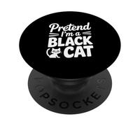 Fai finta di essere un gatto nero Divertente amante dei gatti PopSockets PopGrip Adesivo