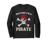 Fai finta di essere un pirata divertente Halloween Talk Like a Pirate Day Maglia a Manica