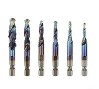 Fai il lavoro giusto. Questa collezione di rubinetti in acciaio ad alta velocità da sei pezzi è essenziale per ogni cassetta degli attrezzi