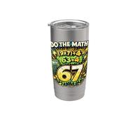 Fai la matematica 67 ° compleanno divertente scherzo matematico Bicchiere termico in acciaio inox doppia parete