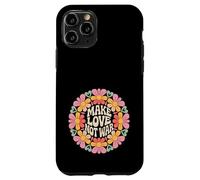 Fai l'amore, non la guerra, cerchio di fiori, hippie, pace floreale Custodia per iPhone 11 Pro
