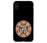 Fai l'amore, non la guerra, cerchio di fiori, hippie, pace floreale Custodia per iPhone XS Max