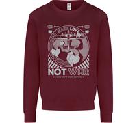 Fai L'Amore Non La Guerra Mondo Pace Anti Uomo Felpa Maglione