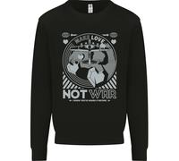 Fai L'Amore Non La Guerra Mondo Pace Anti Uomo Felpa Maglione