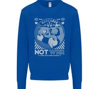 Fai L'Amore Non La Guerra Mondo Pace Anti Uomo Felpa Maglione