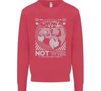 Fai L'Amore Non La Guerra Mondo Pace Anti Uomo Felpa Maglione