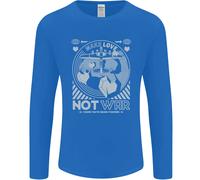 Fai L'Amore Non La Guerra Mondo Pace Anti Uomo Manica Lunga T-Shirt