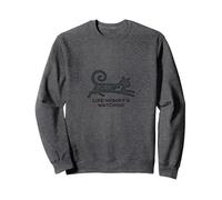 Fai Le fusa Come se Nessuno guardasse - Amante dei Gatti stravaganti Felpa, Unisex per Adulti, Grigio Scuro, XL