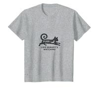 Fai Le fusa Come se Nessuno guardasse - Amante dei Gatti stravaganti Maglietta, Bambini, Grigio Melange, 12 Anni