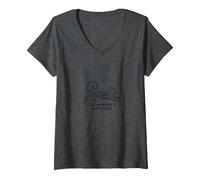 Fai Le fusa Come se Nessuno guardasse - Amante dei Gatti stravaganti Maglietta con Collo a V, Donna, Grigio Scuro, XL