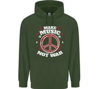 Fai Musica Non Guerra Pace Hippy Rock Anti-Guerra Felpa Per Bambini