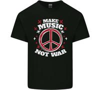 Fai Musica Non Guerra Pace Hippy Rock Anti-Guerra Maglietta Bambini
