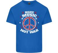 Fai Musica Non Guerra Pace Hippy Rock Anti-Guerra Maglietta Bambini