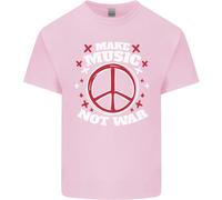 Fai Musica Non Guerra Pace Hippy Rock Anti-Guerra Maglietta Bambini