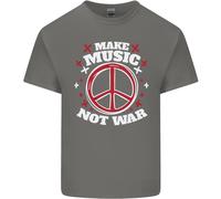 Fai Musica Non Guerra Pace Hippy Rock Anti-Guerra Maglietta Bambini