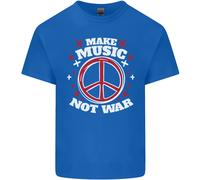 Fai Musica Non Guerra Pace Hippy Rock Anti-Guerra Maglietta Bambini