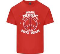 Fai Musica Non Guerra Pace Hippy Rock Anti-Guerra Maglietta Bambini