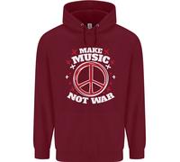 Fai Musica Non Guerra Pace Hippy Rock Anti-Guerra Uomo Felpa