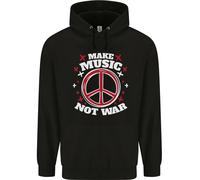 Fai Musica Non Guerra Pace Hippy Rock Anti-Guerra Uomo Felpa